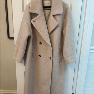 Anthropologie Neutral Beige Double-Breasted Pea Coat - WORN ONCE